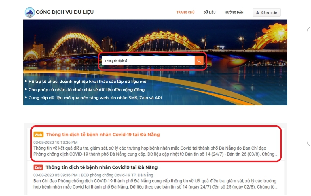 Đà Nẵng: Ứng dụng tra cứu thông tin ca bệnh COVID-19 nhanh hơn