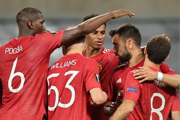 Bruno ghi bàn từ chấm 11m, M.U thẳng tiến bán kết Europa League
