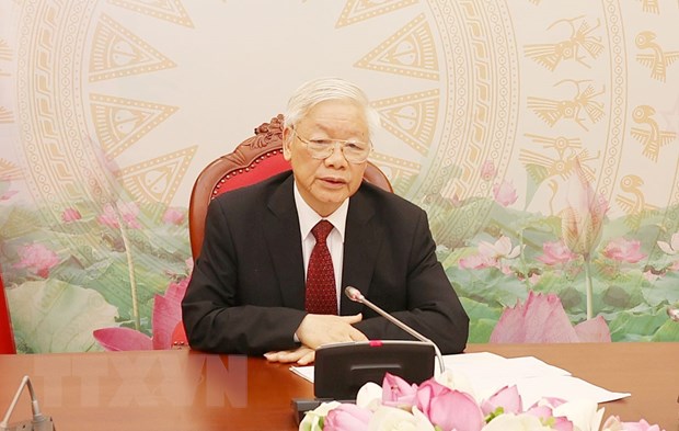 Tổng Bí thư, Chủ tịch nước điện đàm với Tổng Bí thư, Chủ tịch nước Lào