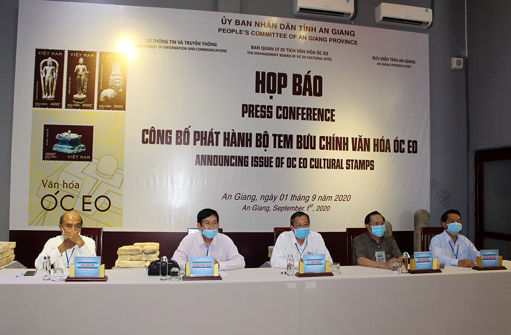 Công bố phát hành bộ tem bưu chính Văn hoá Óc Eo