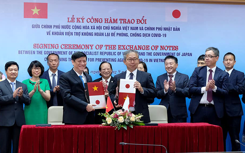 Nhật Bản viện trợ Việt Nam hai tỷ yên phòng, chống Covid-19