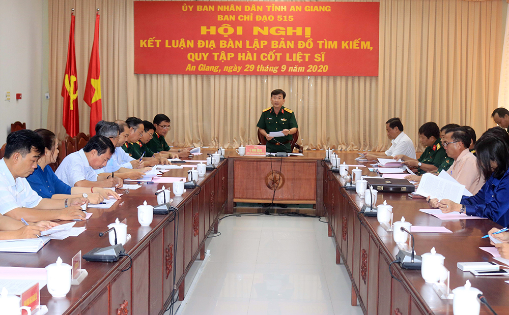 Hội nghị kết luận địa bàn cấp tỉnh phục vụ lập bản đồ tìm kiếm, quy tập hài cốt liệt sĩ
