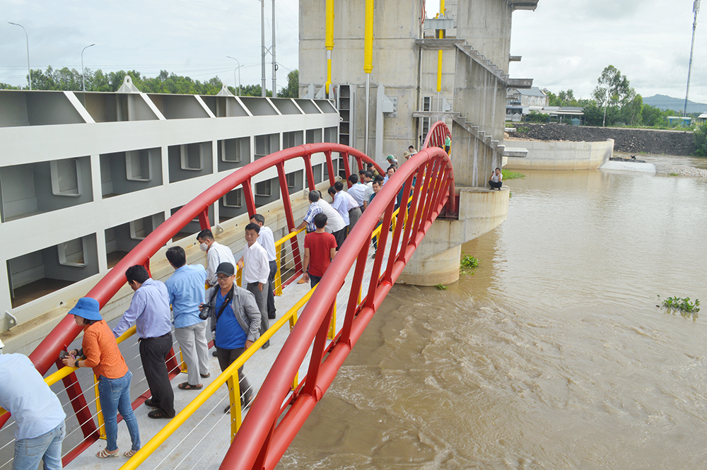 Vận hành mở cống Trà Sư kiểm soát lũ