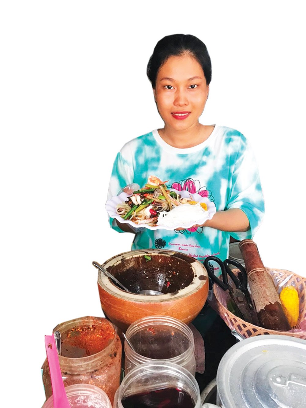 Hấp dẫn món đu đủ đâm
