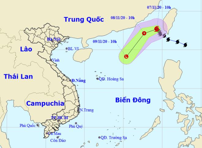 Bão số 11 suy yếu trên Biển Đông