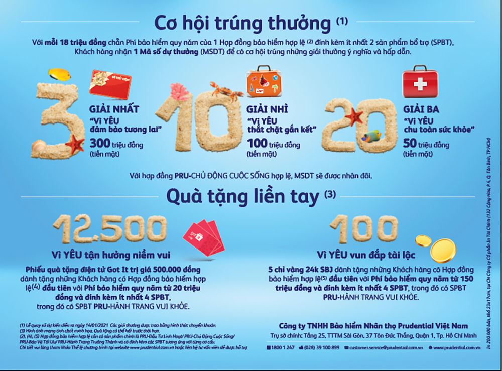 Prudential Việt Nam triển khai chiến dịch “Khi tình yêu đủ lớn” và Chương trình khuyến mại “Trao nhiều vì yêu thương”