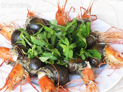 Ốc bươu bát bửu món, dân dã mà sang