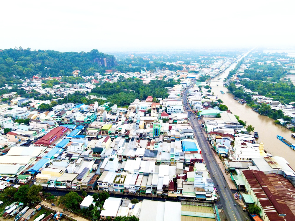 Bất động sản Thoại Sơn chuyển mình nhờ hàng loạt các khu dân cư ra đời