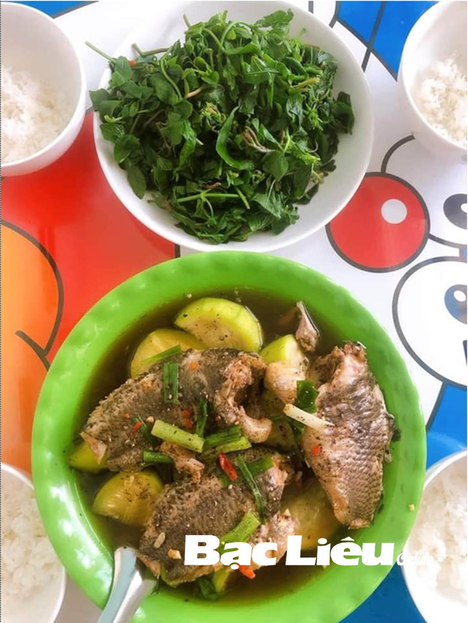 Nhớ món bầu non kho cá rô đồng