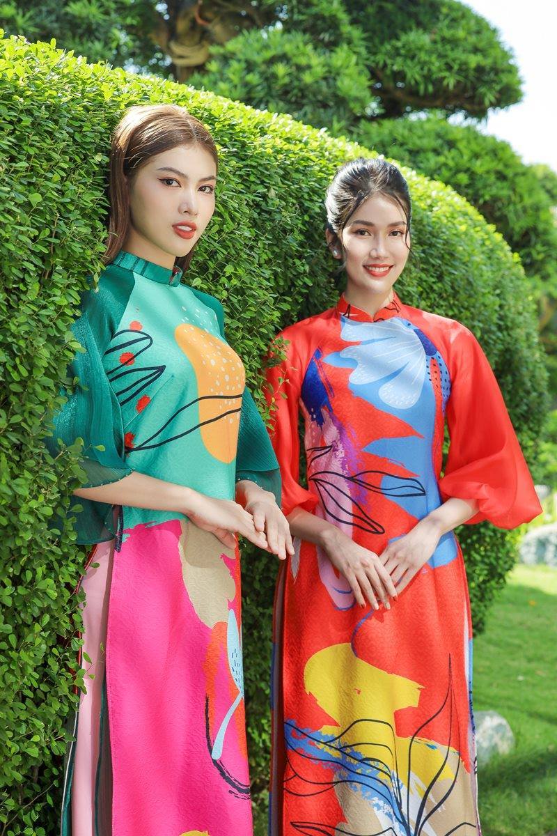 Á hậu Phương Anh, Ngọc Thảo rạng rỡ, yêu kiều trong tà áo dài cách tân