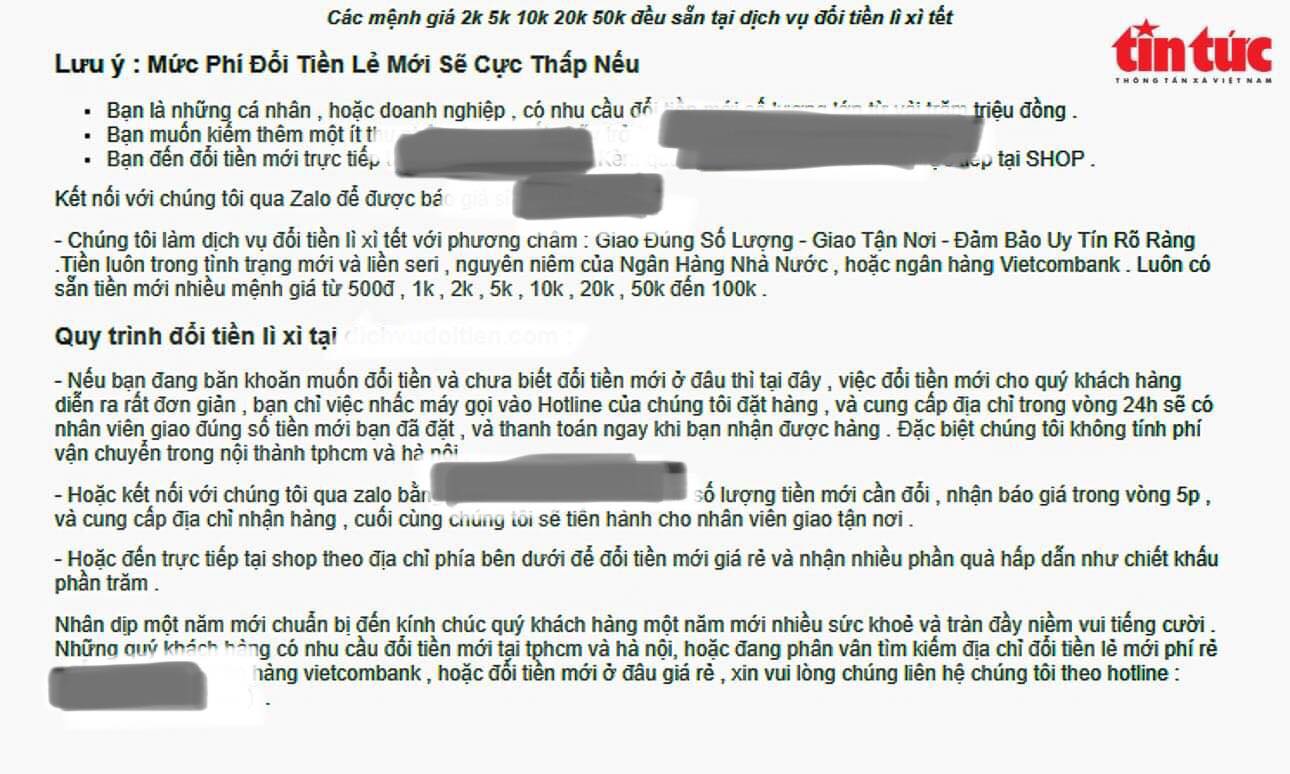 Đổi tiền lẻ ‘vào mùa’, cảnh giác nhận phải giấy lộn