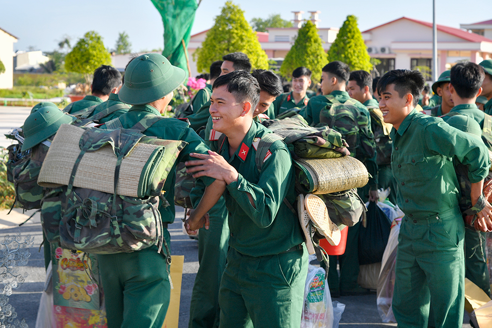 An Giang: Tiễn quân nhân hoàn thành nghĩa vụ quân sự trở về địa phương