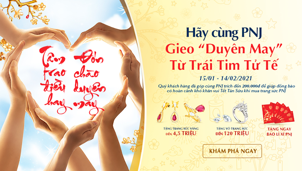 PNJ triển khai Chương trình "Tâm trao điều hay - Đón chào duyên may"