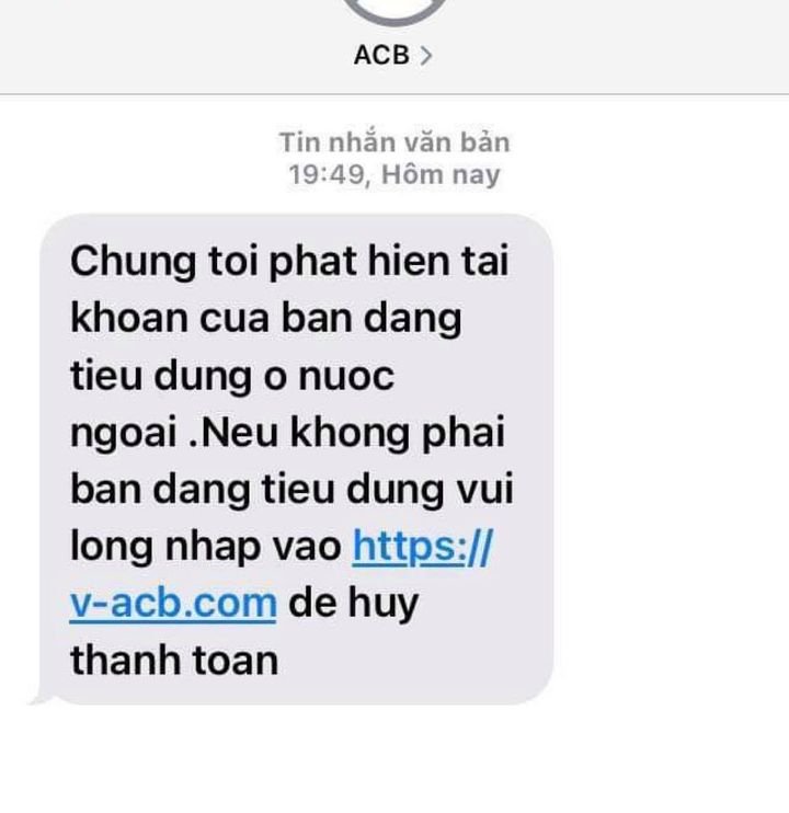 Nhiều ngân hàng cảnh báo tin nhắn giả mạo lừa đảo