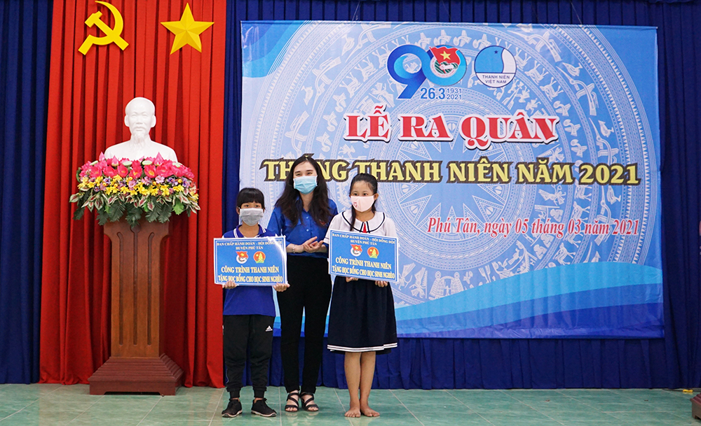 Huyện đoàn Phú Tân ra quân Tháng Thanh niên năm 2021