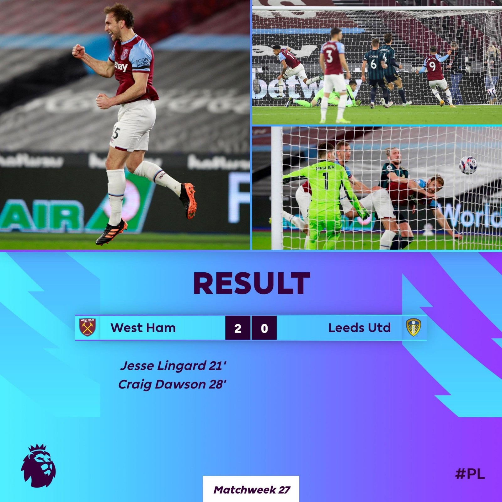 Lingard lại ghi bàn, West Ham áp sát tốp bốn