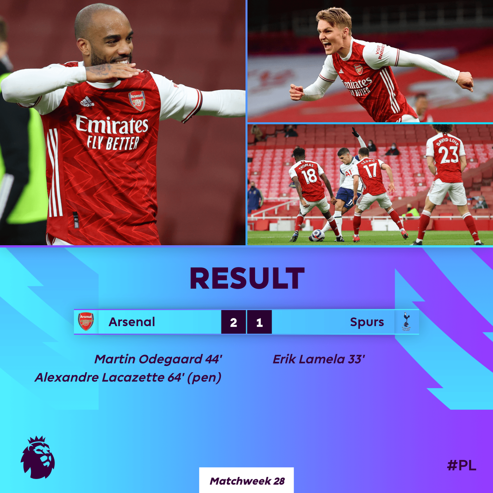 Arsenal xuất sắc ngược dòng hạ Tottenham