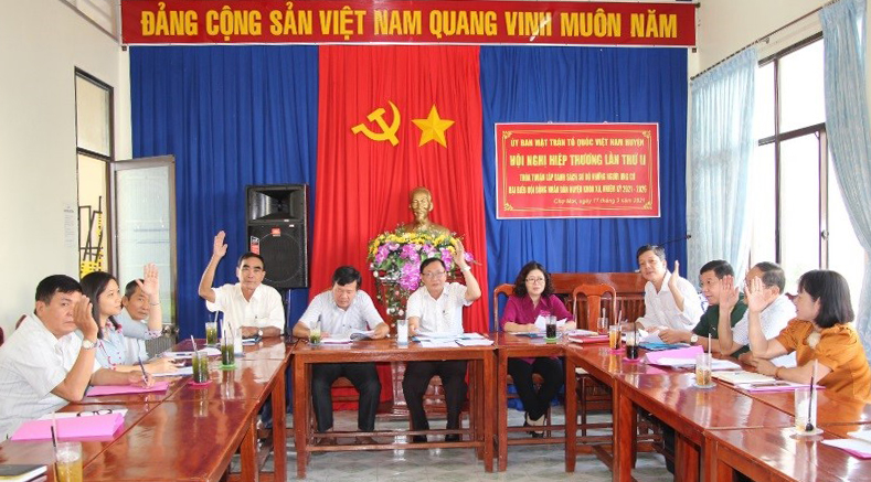 Chợ Mới Hội nghị hiệp thương lần II thỏa thuận lập danh sách những người ứng cử đại biểu HĐND huyện