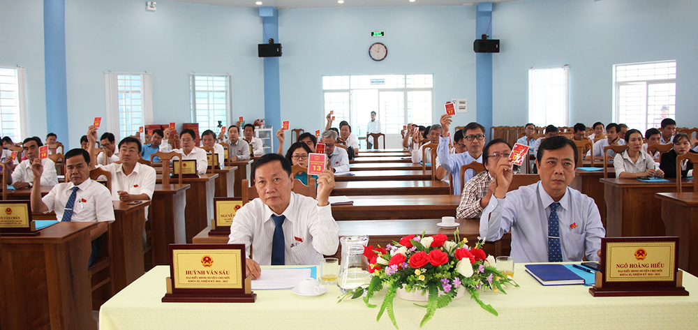 Kỳ họp thứ 15 HĐND huyện Chợ Mới tổng kết hoạt động nhiệm kỳ 2016-2021