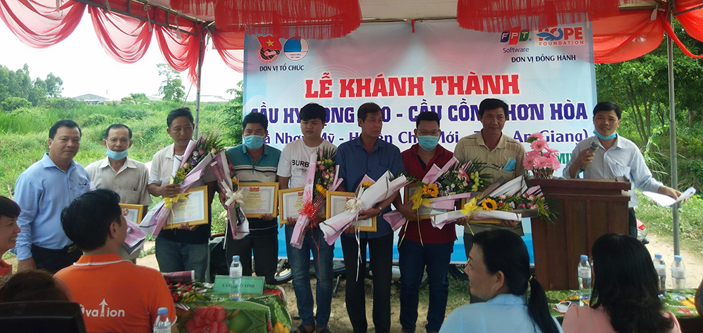 Khánh thành cầu Hy vọng 110- cầu cồn Nhơn Hòa, xã Nhơn Mỹ