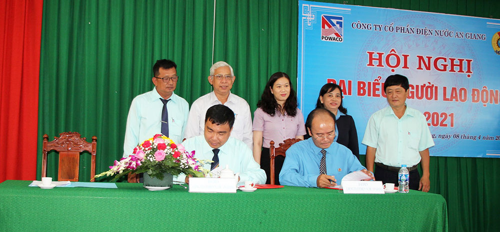 Công ty Cổ phần Điện nước An Giang hội nghị đại biểu người lao động năm 2021
