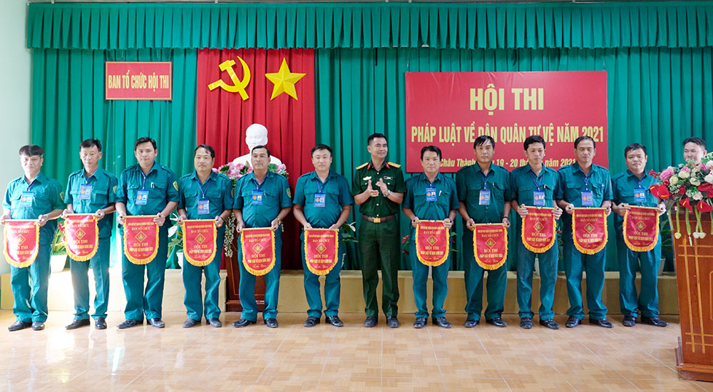 Châu Thành: Khai mạc Hội thi pháp luật về Dân quân tự vệ năm 2021