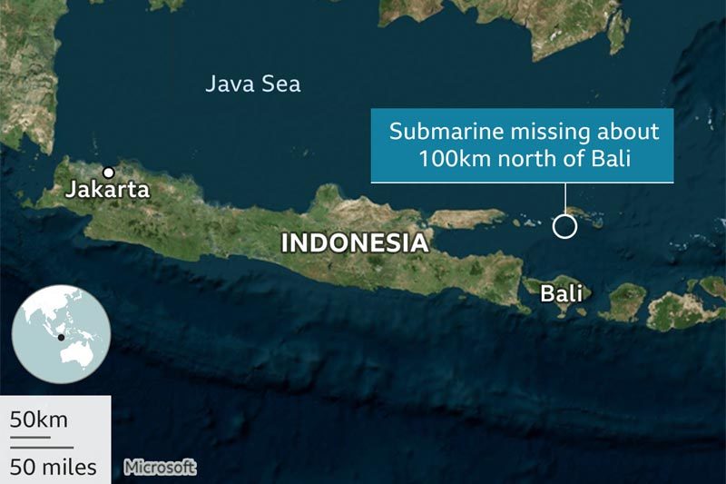 Indonesia chỉ có 72 giờ cứu sống các thủy thủ tàu ngầm mất tích