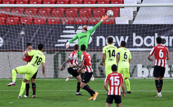 Thua đau Bilbao, Atletico Madrid lỡ cơ hội bứt tốp với Real và Barca