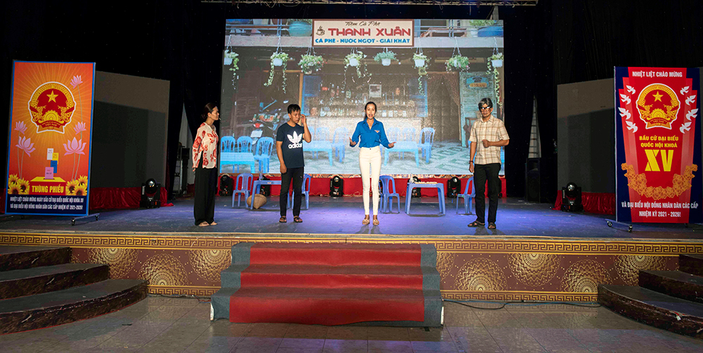 An Giang: Diễn báo cáo Chương trình văn nghệ tuyên truyền bầu cử đại biểu Quốc hội khóa XV và đại biểu HĐND các cấp nhiệm kỳ 2021 – 2026