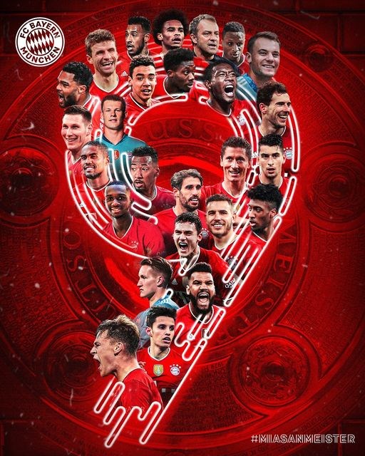 Bayern Munich lần thứ 9 liên tiếp lên ngôi tại Bundesliga
