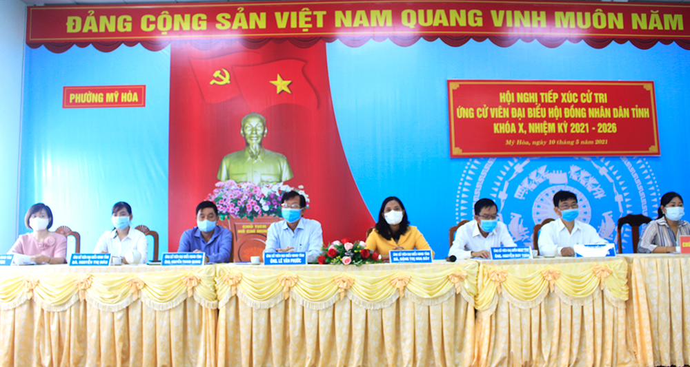 Gặp gỡ, tiếp xúc giữa cử tri với những người ứng cử đại biểu HĐND tỉnh