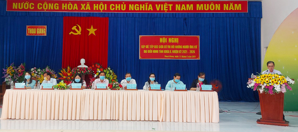 Ứng cử viên HĐND tỉnh tiếp xúc cử tri tại Thoại Sơn