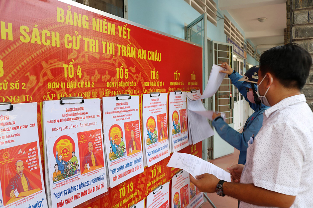 Kiểm tra công tác tuyên truyền bầu cử tại huyện Châu Thành