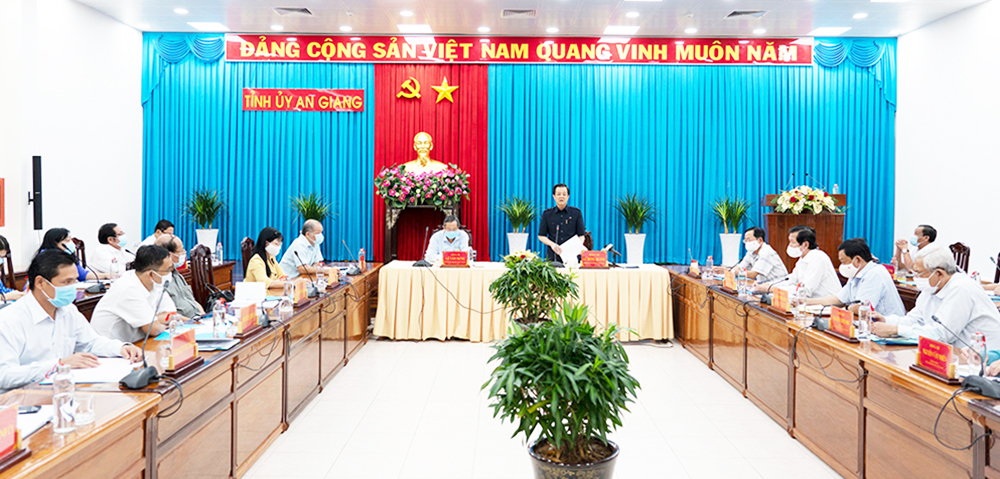 Thường trực Tỉnh ủy An Giang làm việc với lãnh đạo Ban Dân vận Tỉnh ủy, UBMTTQVN tỉnh và các tổ chức chính trị - xã hội
