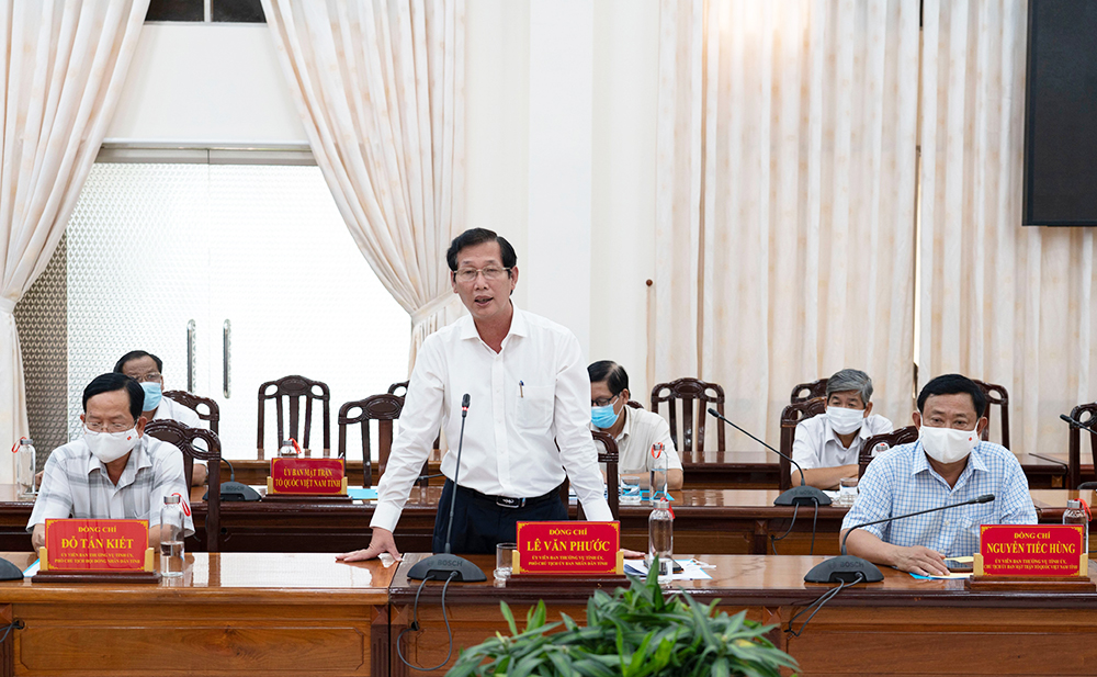 Thường trực Tỉnh ủy An Giang làm việc với lãnh đạo Ban Dân vận Tỉnh ủy, UBMTTQVN tỉnh và các tổ chức chính trị - xã hội