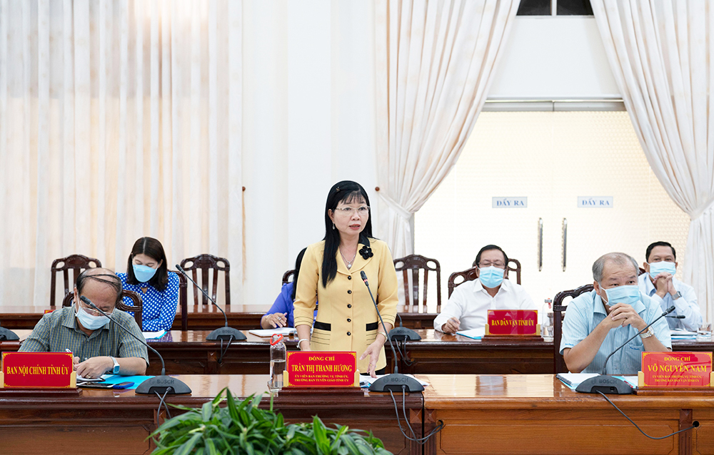 Thường trực Tỉnh ủy An Giang làm việc với lãnh đạo Ban Dân vận Tỉnh ủy, UBMTTQVN tỉnh và các tổ chức chính trị - xã hội
