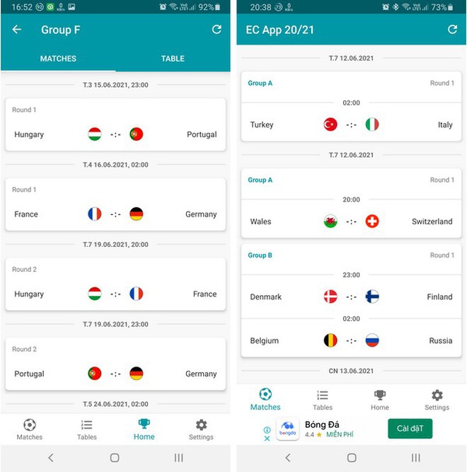 Cách xem trực tiếp các trận đấu tại Euro 2020 trên smartphone và máy tính