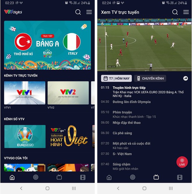 Cách xem trực tiếp các trận đấu tại Euro 2020 trên smartphone và máy tính