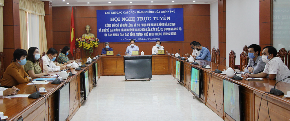 Công bố Chỉ số hài lòng về sự phục vụ hành chính năm 2020: An Giang xếp hạng 26/63 tỉnh, thành phố