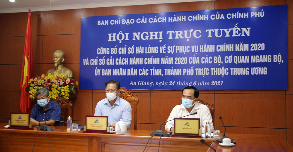 Công bố Chỉ số hài lòng về sự phục vụ hành chính năm 2020: An Giang xếp hạng 26/63 tỉnh, thành phố