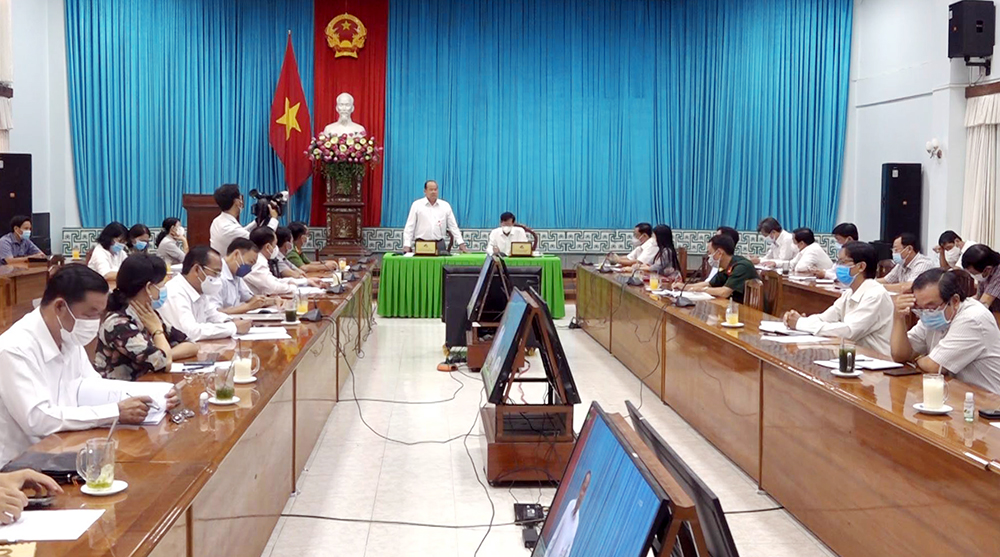 Kết luận của Chủ tịch UBND tỉnh An Giang Nguyễn Thanh Bình tại buổi họp tăng cường công tác phòng, chống dịch bệnh COVID-19 tránh lây nhiễm trong cộng đồng