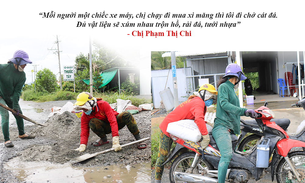 “Ăn cơm nhà, vá đường thiên hạ” - Kỳ 1: “Cô gái sửa đường”