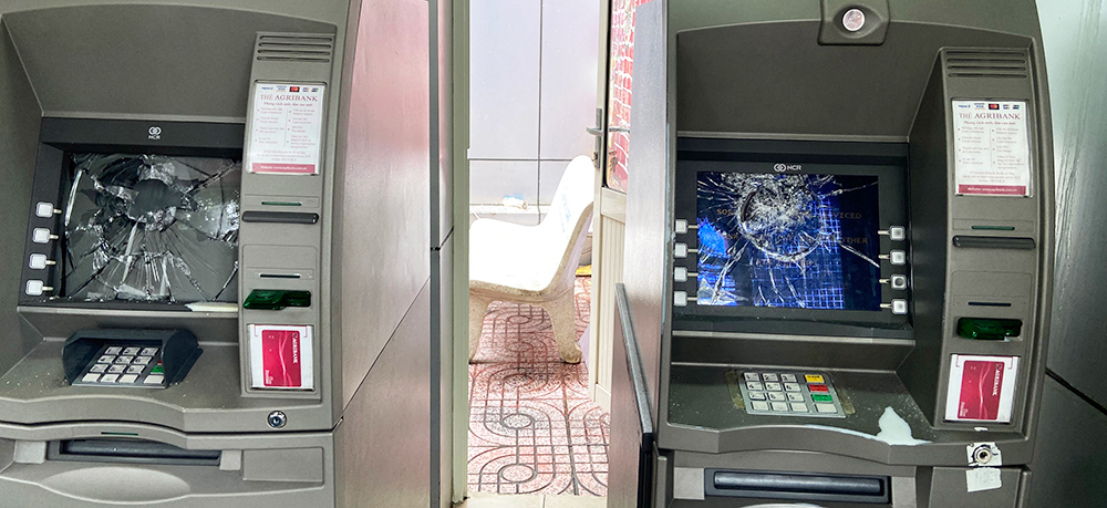 Tiếp nhận điều tra đối tượng đập máy ATM Agribank