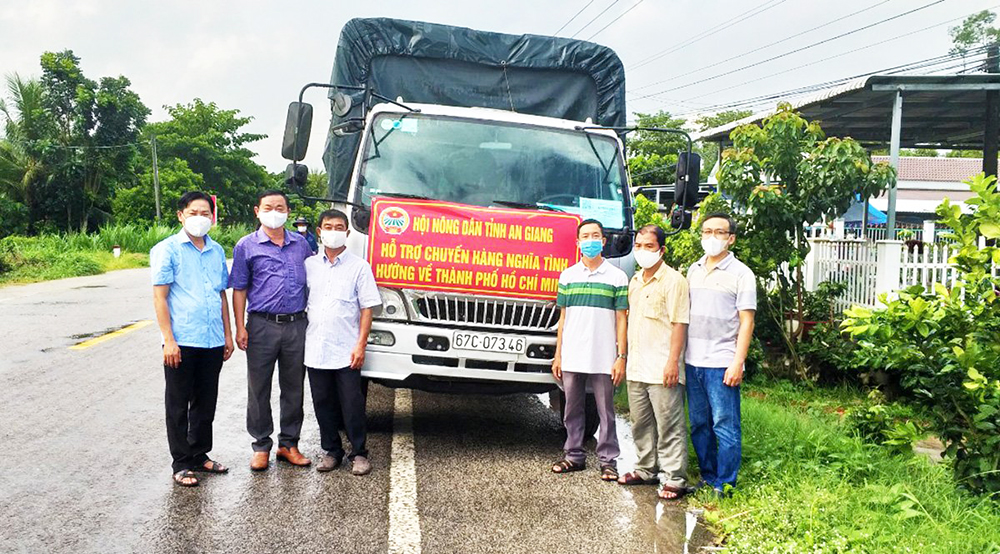 Hội Nông dân An Giang hỗ trợ người dân TP. Hồ Chí Minh 10 tấn rau, củ, quả