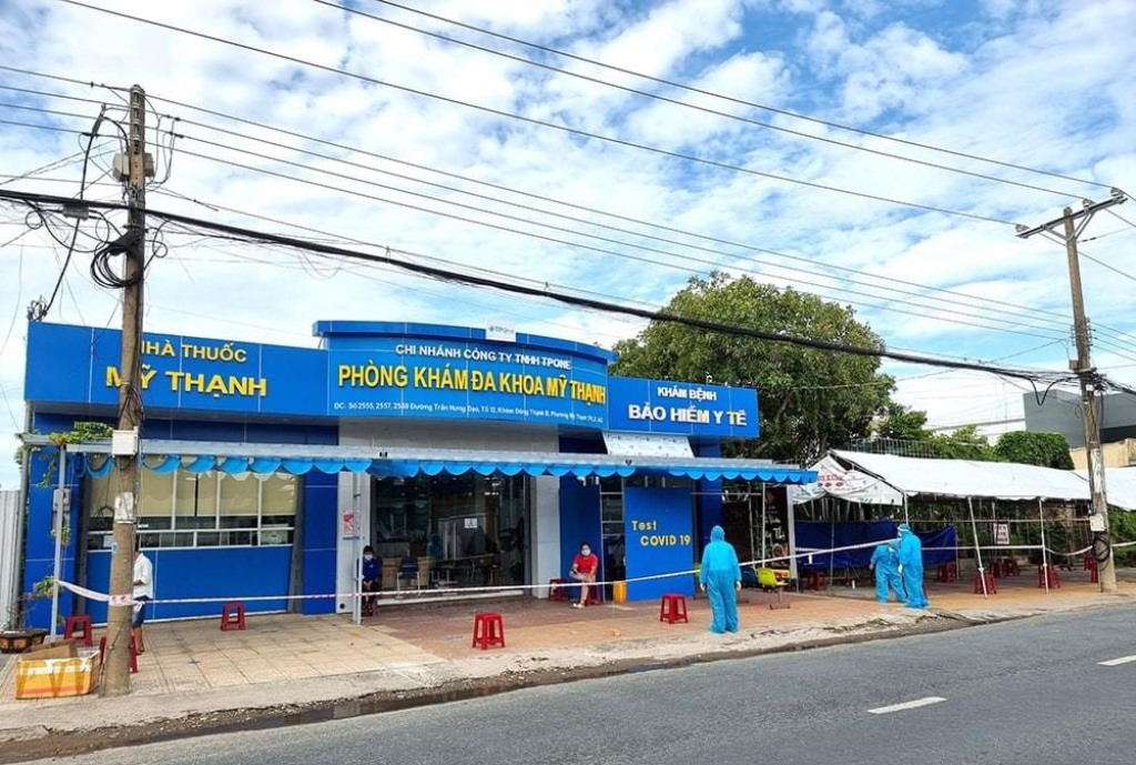 Phòng khám Đa khoa Mỹ Thạnh vẫn xét nghiệm COVID-19 bình thường