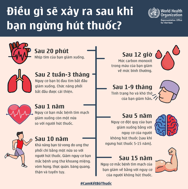 Ngừng hút thuốc sau 10 năm giảm hàng loạt nguy cơ ung thư