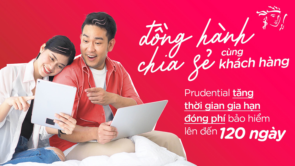 Prudential tăng thời gian gia hạn đóng phí bảo hiểm lên đến 120 ngày