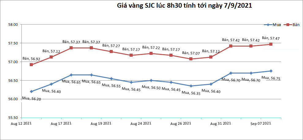 Giá vàng hôm nay 7-9: USD xuống đáy, vàng tăng vọt