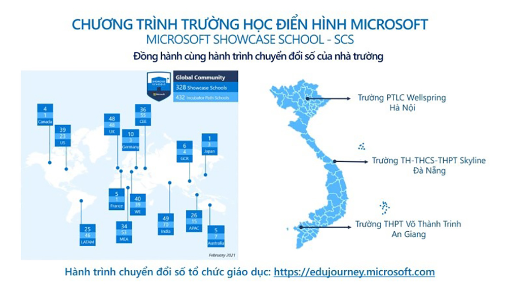 Trường THPT Võ Thành Trinh được công nhận “Trường học điển hình Microsoft”