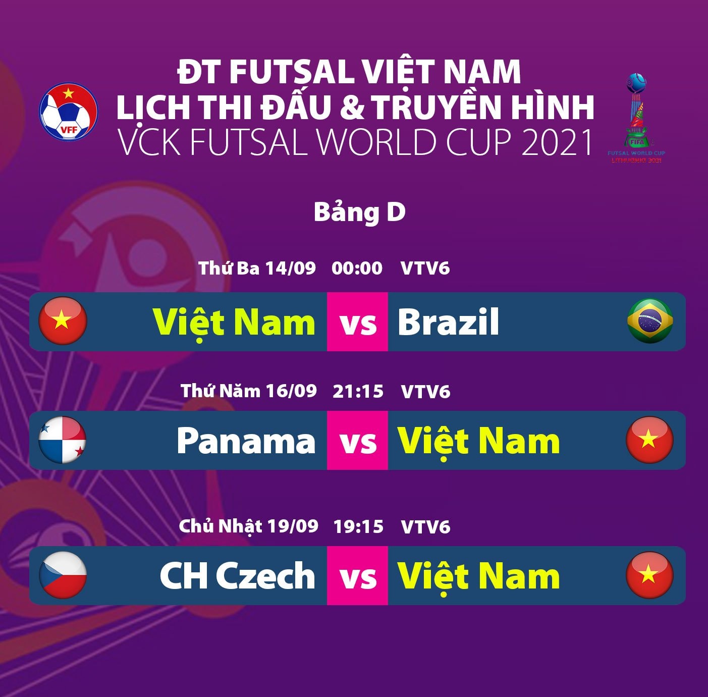 Đội tuyển futsal Việt Nam lên phương án đối đầu Brazil